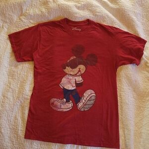 Disney Red Kids T-Shirt with Cool Mickey Graphic